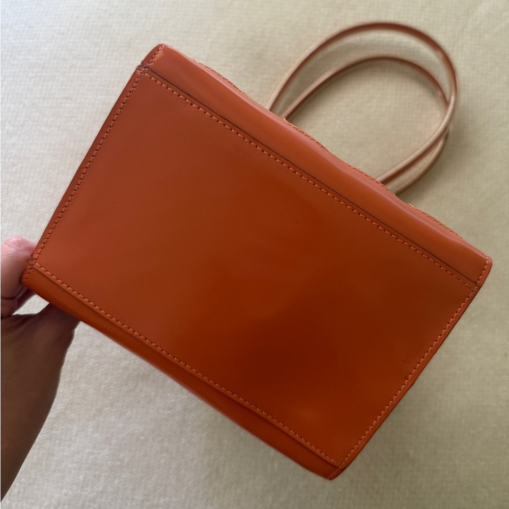 Salvatore Ferragamo Orange Statement Leather Tote Bag - Picture 11 of 11